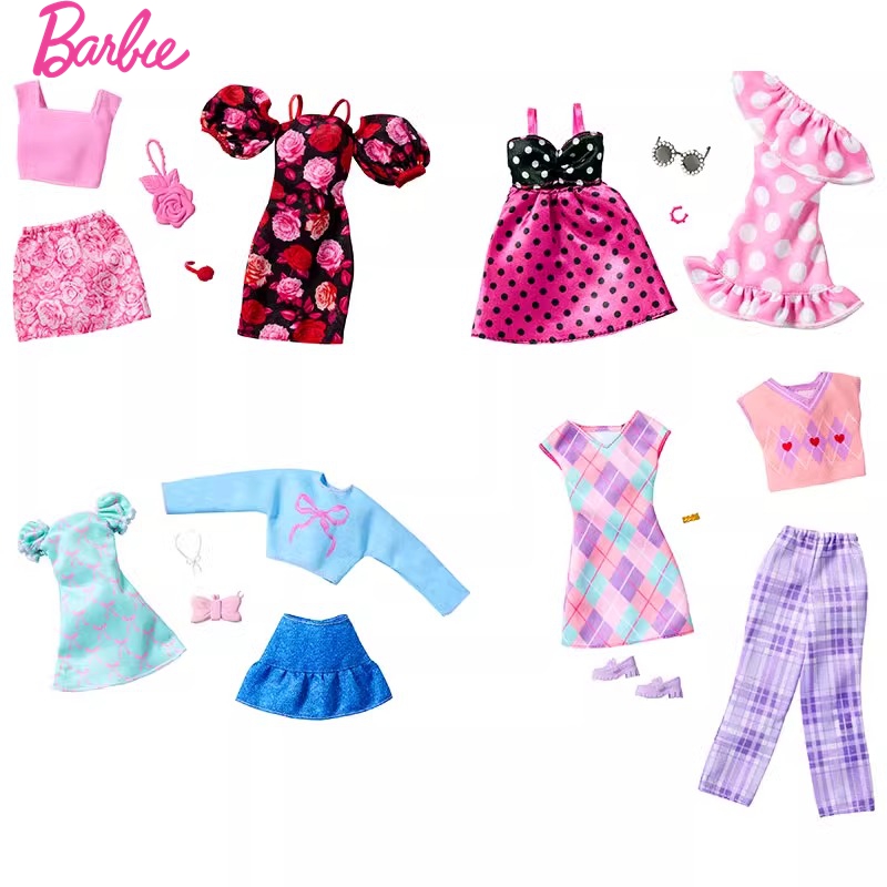 Assorted Set Of Original Fashi - Mattel Toy Barbie 评论和价格