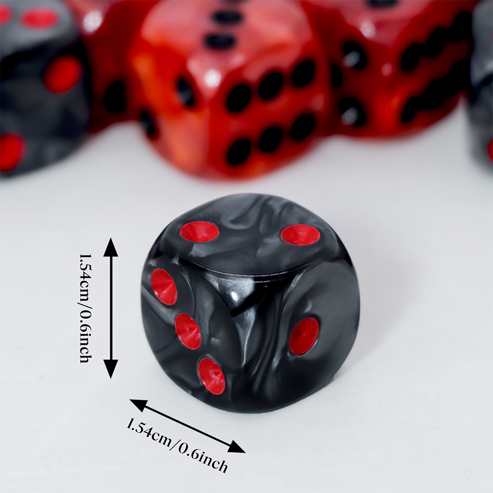 20PCS Acrylic Dice Set,D6 Blac - Board Game Live 评论和价格