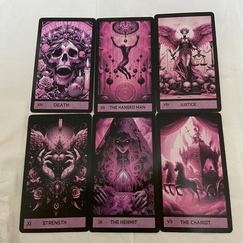 Pink Gothic Tarot Deck 78 Card - Board Game Of Life 评论和价格